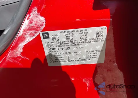 2015 Chevrolet Equinox 1Lt from USA, damaged, VIN 1GNFLFEK7FZ132358